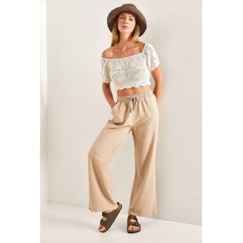 Pantaloni relaxed fit de bumbac