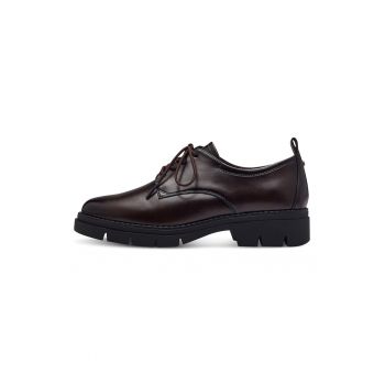 Pantofi Oxford de piele ecologica cu toc masiv