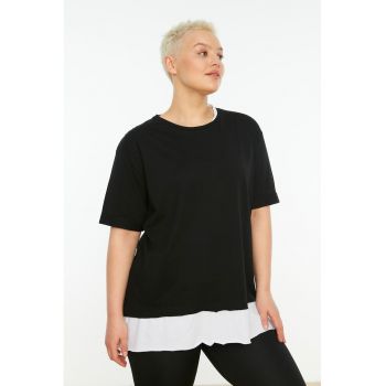 Tricou dama 120525-7871 - Bumbac - Negru