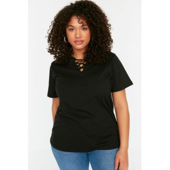 Tricou dama 125489-7871 - Bumbac - Negru