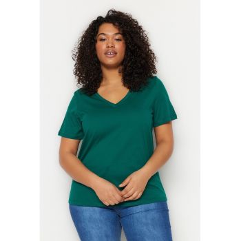 Tricou dama 118115-7871 - Bumbac - Verde