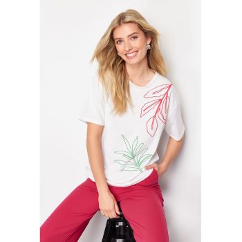 Tricou dama 135847-7871 - Poliester - Alb