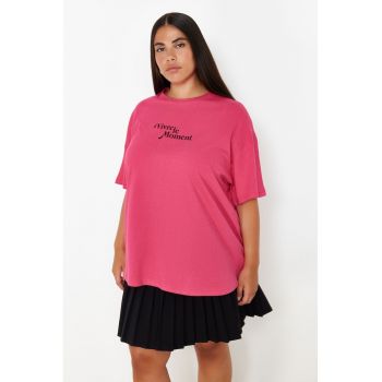 Tricou dama 136191-7871 - Bumbac - Fucsia