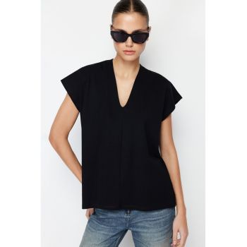 Tricou dama 150381-7871 - Bumbac - Negru