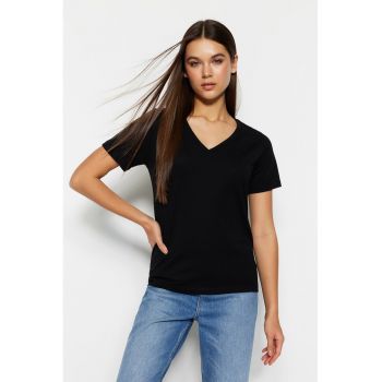 Tricou dama 145557-7871 - Bumbac - Negru