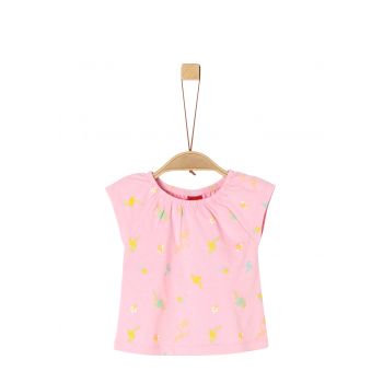 Tricou cu imprimeu flamingo, roz, fete, s.Oliver