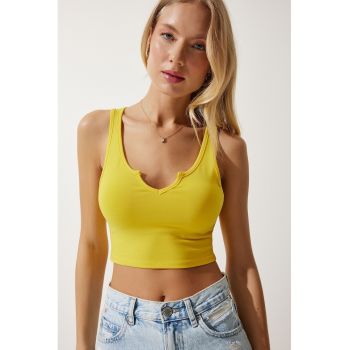 Top crop uni de jerseu