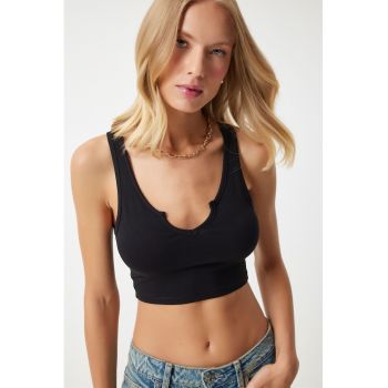 Top crop uni de jerseu