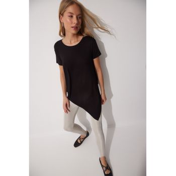 Bluza unisex 80531-7871 - Bumbac/Elastan - Negru