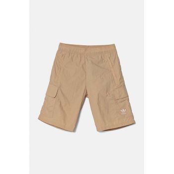 adidas Originals pantaloni scurti copii CARGO SHORTS culoarea bej, talie reglabila, IX7598