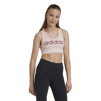 adidas sutien fete SPORTY STREET culoarea roz, JF8749