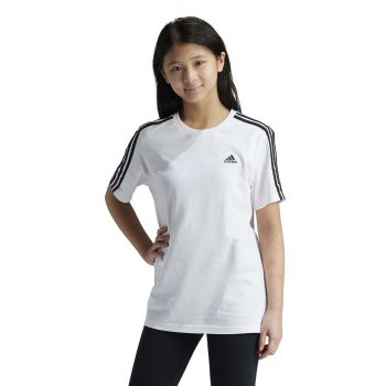 adidas tricou de bumbac pentru copii G 3S BF T culoarea alb, IY5018