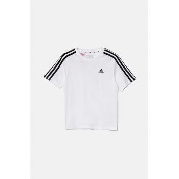 adidas tricou de bumbac pentru copii G 3S BF T culoarea alb, IY5018