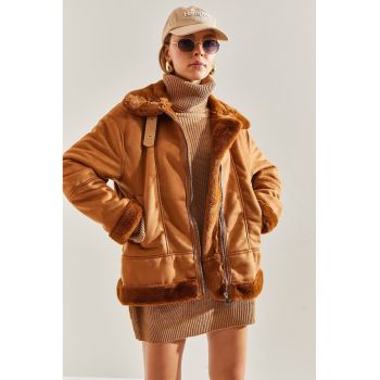 Jacheta de blana shearling sintetica