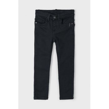 Mayoral pantaloni copii Sponie soft slim fit culoarea negru, neted, 4539