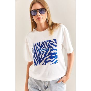 Tricou cu imprimeu zebra