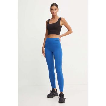 Hummel leggins de antrenament Tif culoarea negru, neted, 210492