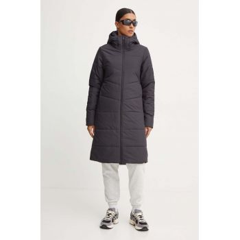 Jack Wolfskin geaca femei, culoarea negru, de iarna