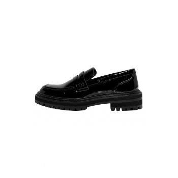 Pantofi loafer lacuiti cu varf rotund