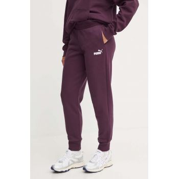 Puma pantaloni de trening culoarea violet, neted