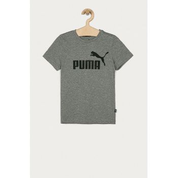 Puma tricou de bumbac pentru copii culoarea gri, cu imprimeu