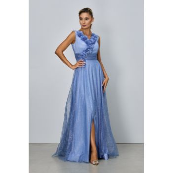 Rochie de ocazie premium Edythe Bleu