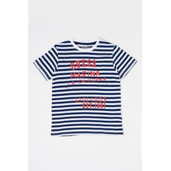 Tricou de bumbac cu imprimeuri diverse