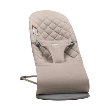 BabyBjorn - Balansoar Bliss Sand Grey din tesatura matlasata cu aspect Clasic