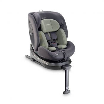 BabyGo - Scaun auto rotativ cu isofix, MOVE360 Green, 40-150 cm, testat Suplimentar la impact lateral, frontal si din spate