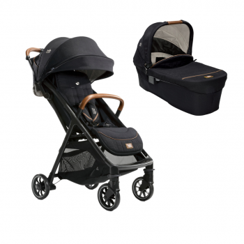 Carucior pentru copii Joie Parcel ultracompact 2 in 1, nastere - 22 kg, Signature Eclipse (Carucior Parcel Eclipse + Landou Ramble XL Eclipse)