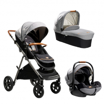 Carucior pentru copii multifunctional 3 in 1 Joie Aeria Signature Carbon (Carucior Aeria Carbon+ Landou Ramble Carbone+ scoica i-Level recline Carbon)