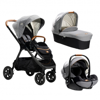 Carucior pentru copii multifunctional 3 in 1 Joie Finiti Signature Carbon (Carucior Finiti Carbon+ Landou Ramble XL Carbon+ Scoica i-Level Recline Carbone)