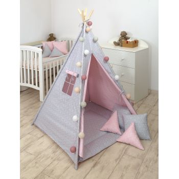 Jolie - Cort Tipi 100x100 cm Geometric Pink