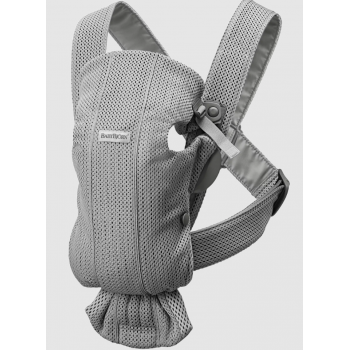 Marsupiu anatomic cu multiple pozitii de purtare BabyBjorn Mini, Grey, 3D Mesh