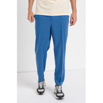 Pantaloni slim fit cu talie elastica