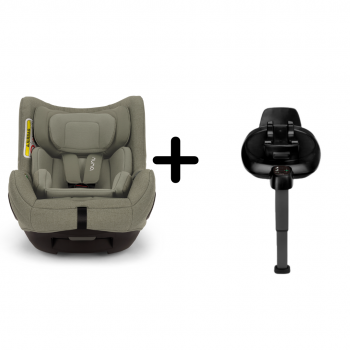 Nuna - Set Scaun auto rotativ TODL next Pine, 40-105 cm + Baza isofix BASE next i-Size pentru TODL next, testat ADAC