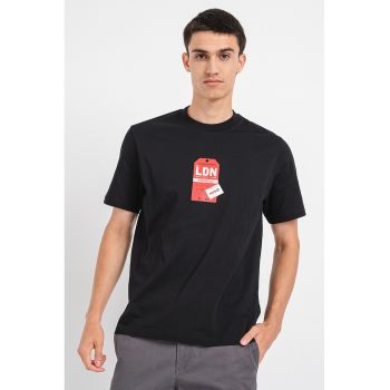 Tricou din bumbac cu decolteu la baza gatului Ditroso