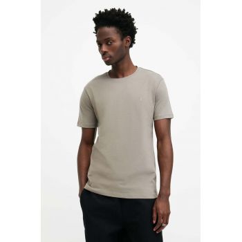 AllSaints tricou din bumbac BRACE SS CREW barbati, culoarea roz, neted, MD131G