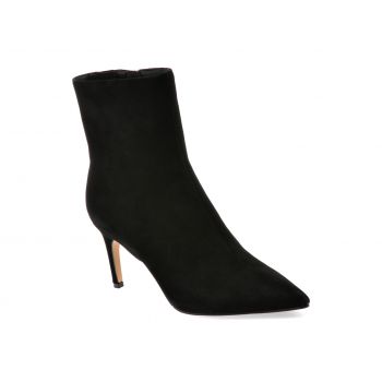 Botine elegante EPICA negre, 3917, din piele intoarsa