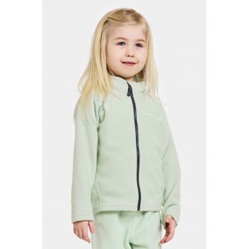 Didriksons bluza copii MONTE KIDS FULLZIP culoarea roz, neted