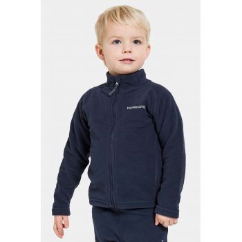 Didriksons bluza copii MONTE KIDS FULLZIP culoarea roz, neted