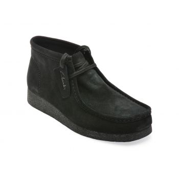 Ghete casual CLARKS negre, WALEVBT, din piele intoarsa