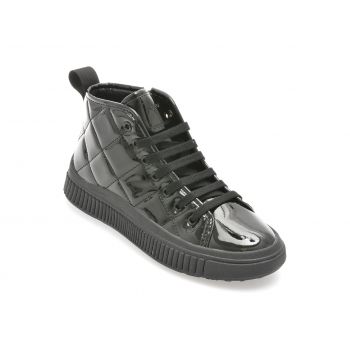 Ghete casual GEOX negre, J46M3B, din piele ecologica