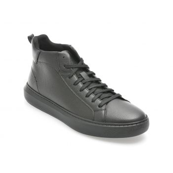 Ghete casual GEOX negre, U465WB, din piele naturala