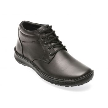 Ghete casual OTTER negre, 9591, din piele naturala