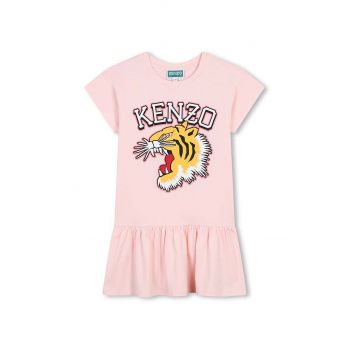 Kenzo Kids rochie din bumbac pentru copii culoarea roz, mini, evazati, K60682