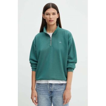 Levi's bluza femei, culoarea verde, neted