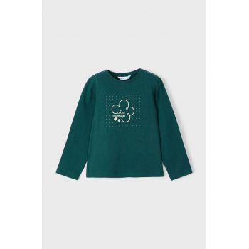 Mayoral longsleeve din bumbac pentru copii culoarea verde, 178