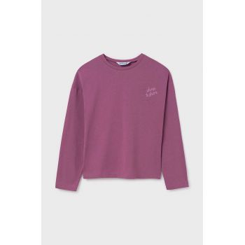 Mayoral longsleeve din bumbac pentru copii culoarea violet, 7014