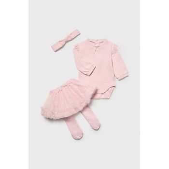 Mayoral Newborn set de bumbac pentru bebelusi culoarea roz, 2814